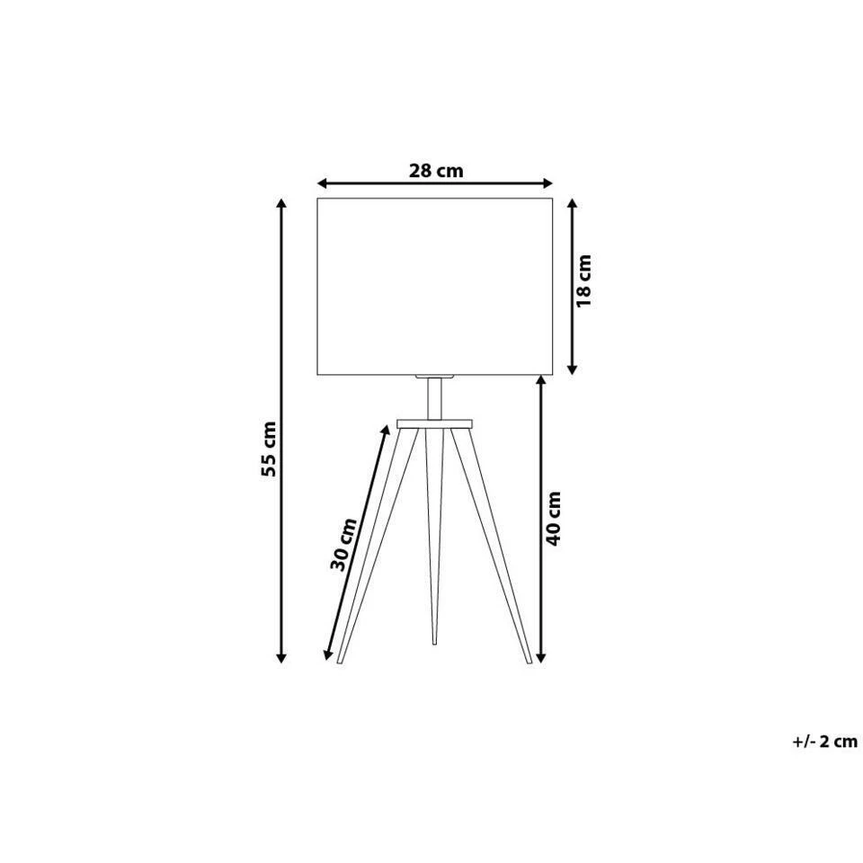Beliani Tafellamp STILETTO - Zwart Metaal - Afbeelding 3