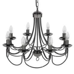 Beliani Hanglamp TEESTA - Zwart Metaal