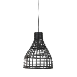 Hanglamp Puerto - Rotan Zwart - Ø34cm