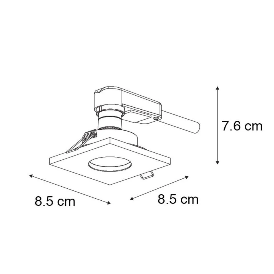 QAZQA Moderne Badkamer Inbouwspot Zwart - Doku - Afbeelding 3