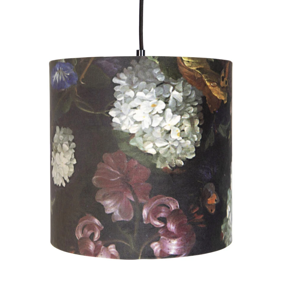 QAZQA Hanglamp Met 3 Velours Kappen Bloemen Met Goud - Cava - Afbeelding 4