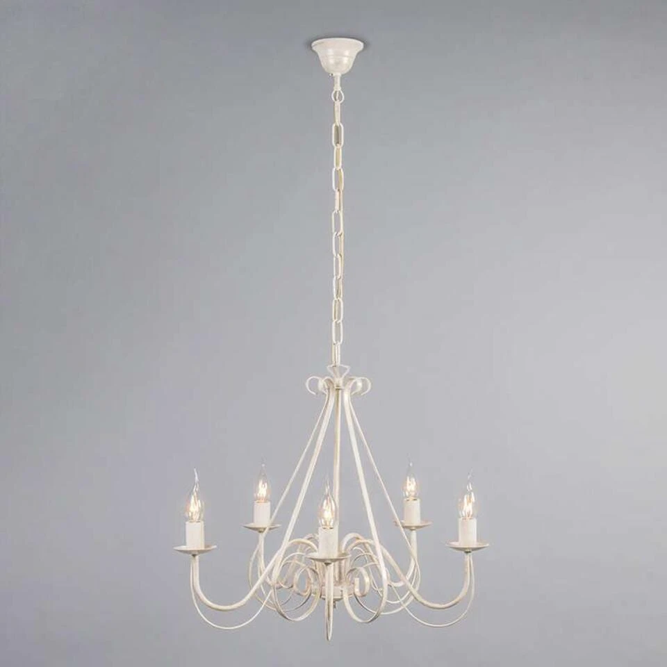 QAZQA Kroonluchter Wit - Giuseppe 5 - Afbeelding 2