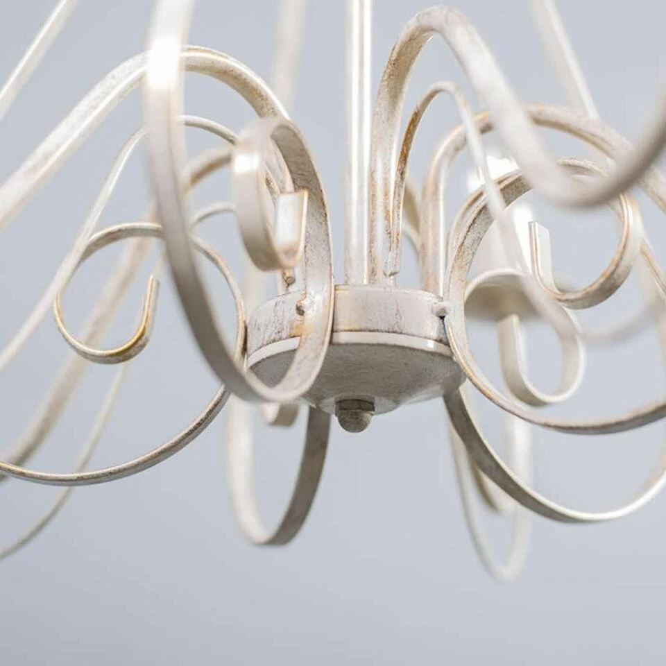 QAZQA Kroonluchter Wit - Giuseppe 5 - Afbeelding 4