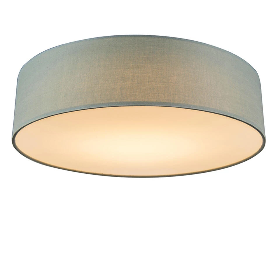 QAZQA Plafondlamp Groen 40 Cm Incl. LED - Drum LED