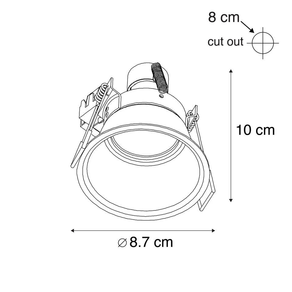 QAZQA Design Inbouwspot Goud - Dept - Afbeelding 3