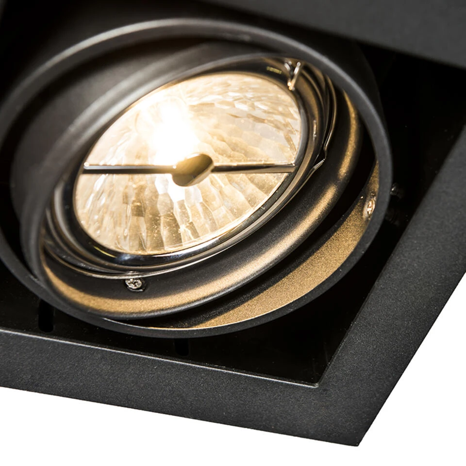 QAZQA Inbouwspot Zwart AR111 Verstelbaar - Oneon - Afbeelding 2