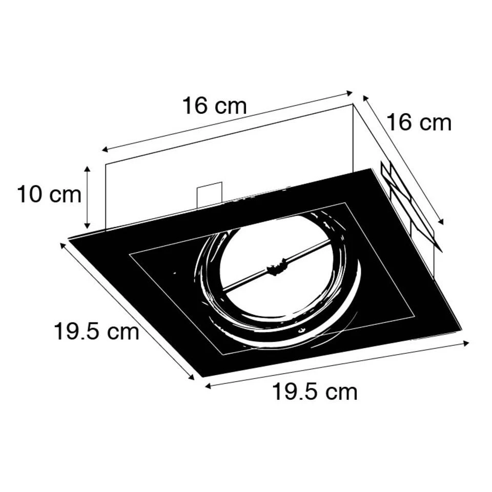QAZQA Inbouwspot Zwart AR111 Verstelbaar - Oneon - Afbeelding 3
