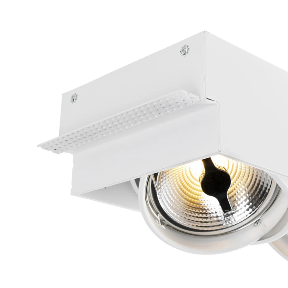 QAZQA Inbouwspot Wit AR111 Trimless 3-lichts - Oneon - Afbeelding 2