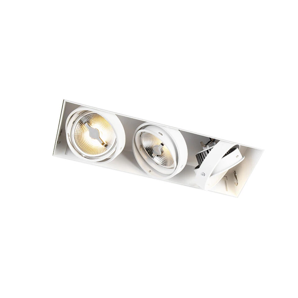 QAZQA Inbouwspot Wit AR111 Trimless 3-lichts - Oneon - Afbeelding 4
