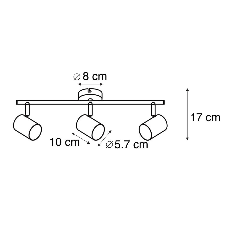 QAZQA Moderne Spot Zwart Kantelbaar 3-lichts - Jeana - Afbeelding 3