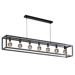 Highlight Hanglamp Fragola - 7 Lichts - 170x170 Cm - Zwart