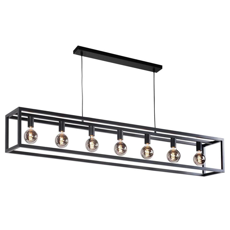 Highlight Hanglamp Fragola - 7 Lichts - 170x170 Cm - Zwart