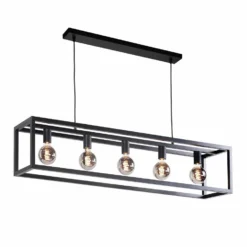 Highlight Hanglamp Fragola - 5 Lichts - 120x170 Cm - Zwart