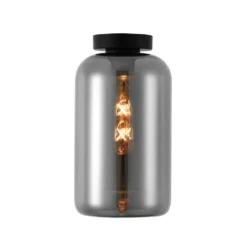 Artdelight Plafondlamp Botany - 1 Lichts - 18 X33 Cm - Zwart