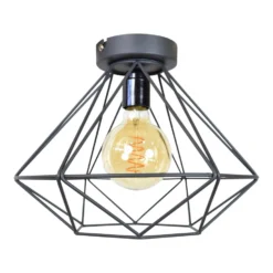 Urban Interiors Plafondlamp Wire - 1 Lichts - 33 X20 Cm - Zwart