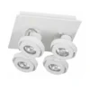 Artdelight Spot Meist - 4 Lichts - 23 X15 Cm - Wit