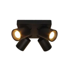 Artdelight Spot Megano - 4 Lichts - 20 X11.5 Cm - Zwart