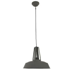Mexlite Hanglamp - 1 Lichts - 42x200 Cm - Grijs