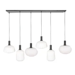 Steinhauer Hanglamp Verre - 6 Lichts - 150x160 Cm - Zwart