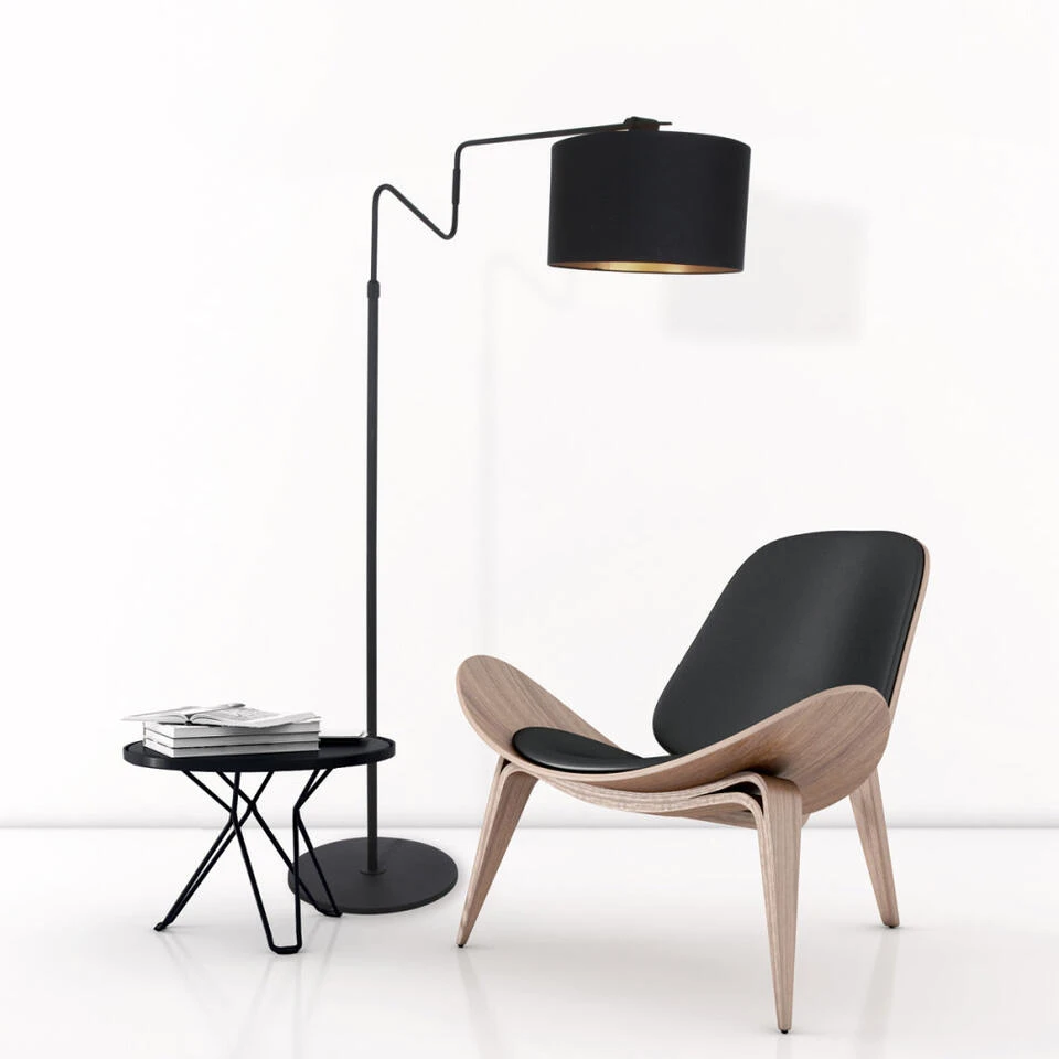 Anne Light & Home Vloerlamp Linstrom - 1 Lichts - 100x155 Cm - Zwart - Afbeelding 3