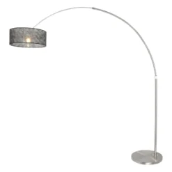Steinhauer Vloerlamp Sparkled - 1 Lichts - 130-190x230 Cm - Staal