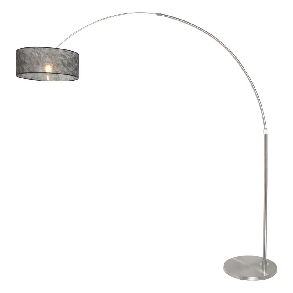 Steinhauer Vloerlamp Sparkled - 1 Lichts - 130-190x230 Cm - Staal