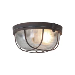 Mexlite Plafondlamp - 1 Lichts - 17x8 Cm - Bruin
