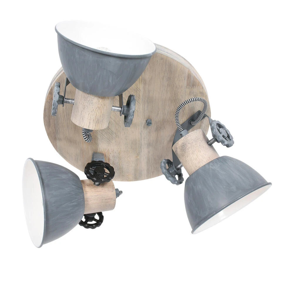 Mexlite Spot - 3 Lichts - 38x20 Cm - Grijs - Afbeelding 2