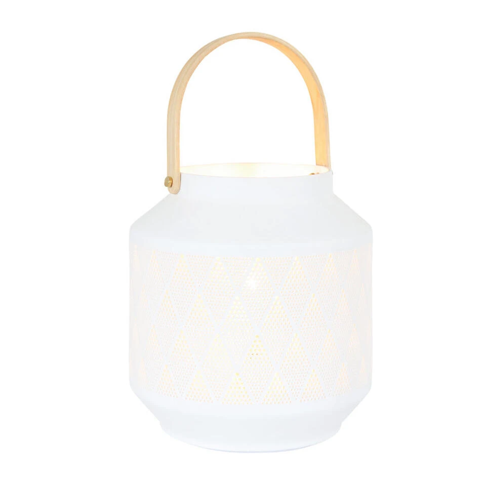 Anne Light & Home Tafellamp Anne - 1 Lichts - 19x20 Cm - Wit
