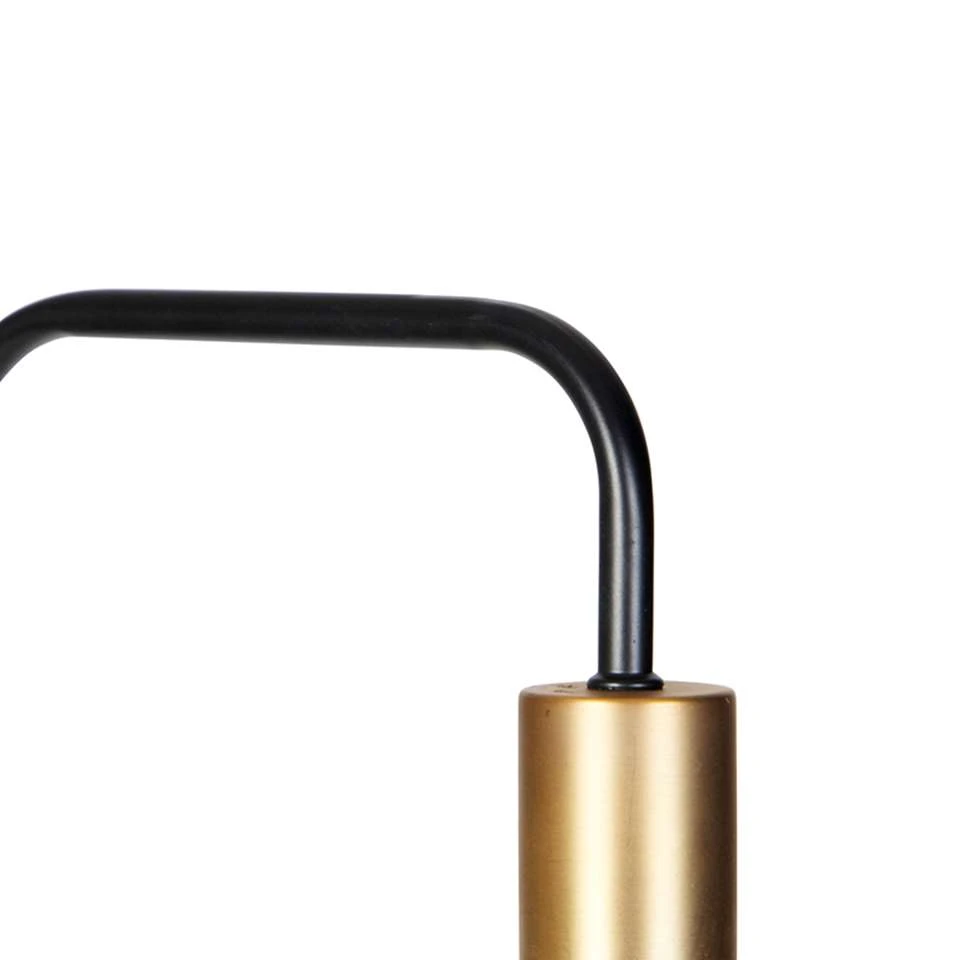 QAZQA Design Vloerlamp Zwart Met Goud Met Smoke Glas - Zuzanna - Afbeelding 4