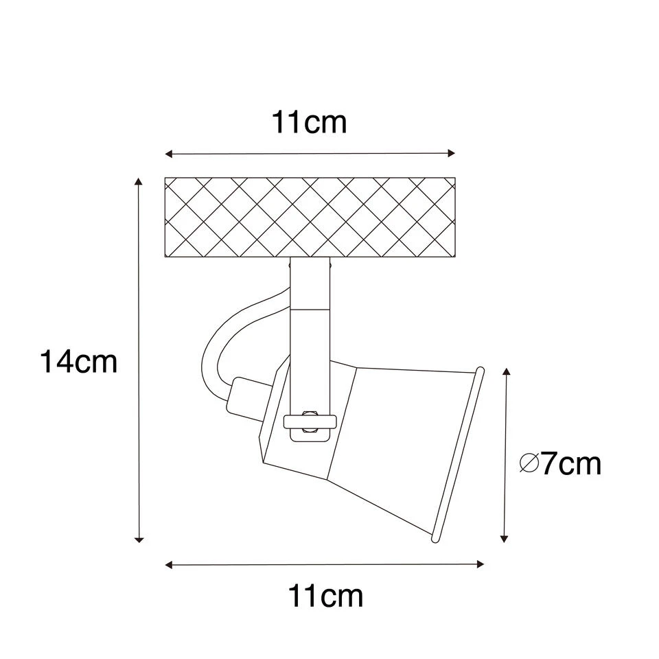 QAZQA Landelijke Spot Zwart Met Hout Verstelbaar - Jelle - Afbeelding 3