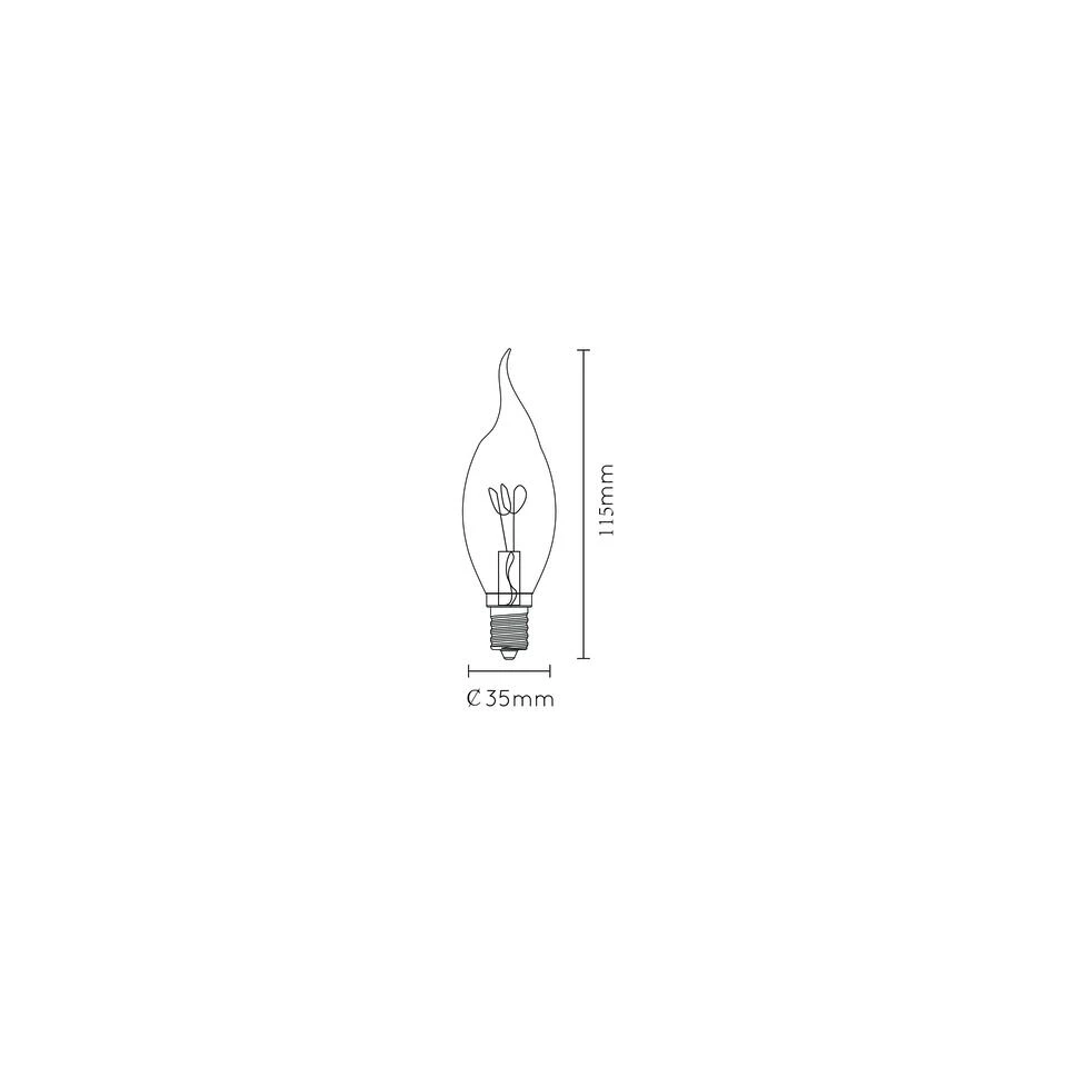 Lucide CT35 Filament Lamp - Amber - Afbeelding 4