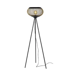 Lucide LUCAS Vloerlamp - Mat Goud / Messing
