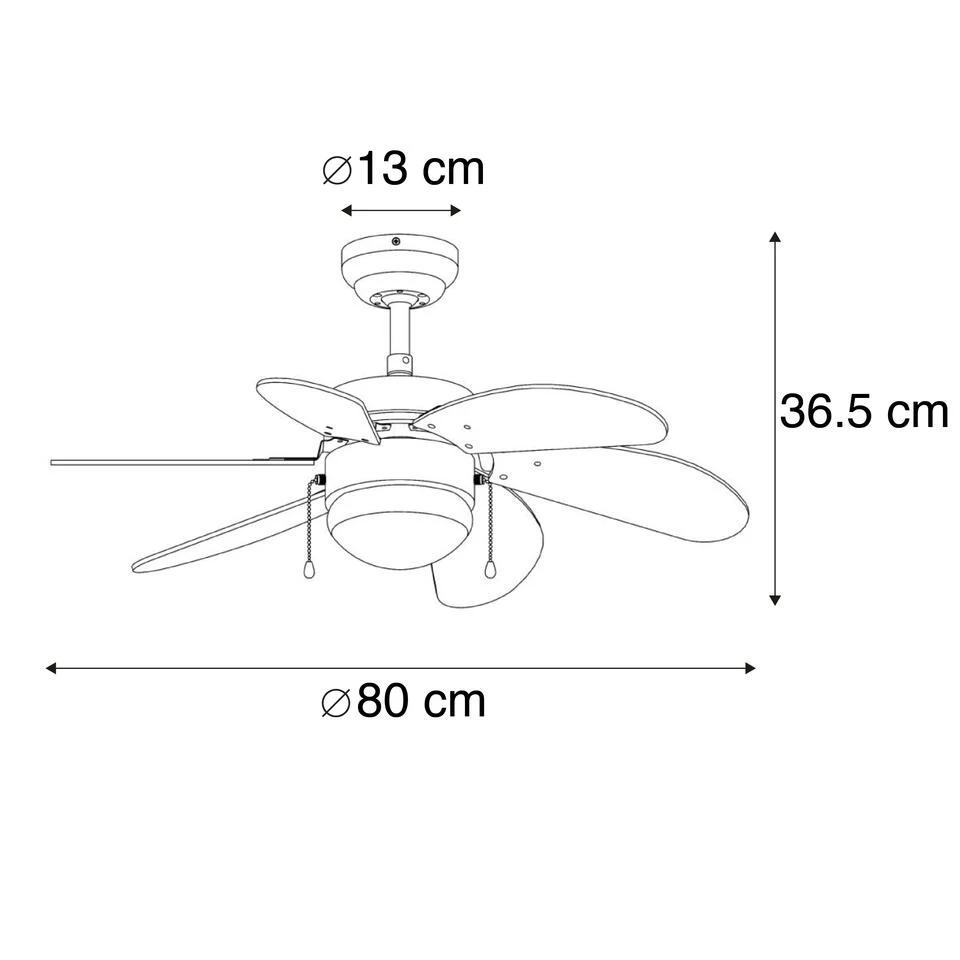 QAZQA Plafondventilator Zwart - Fresh 3 - Afbeelding 3