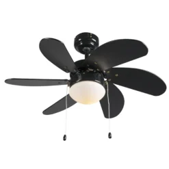 QAZQA Plafondventilator Zwart - Fresh 3