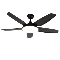 QAZQA Moderne Plafondventilator Zwart Met Afstandsbediening Incl. LED - Vifte