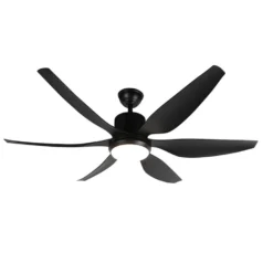 QAZQA Plafondventilator Zwart Incl. Afstandsbediening - Tak