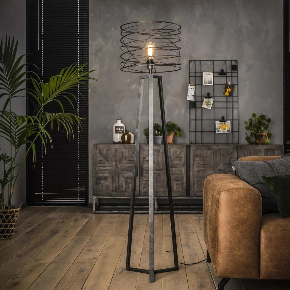 Giga Meubel Vloerlamp Curl Ø40cm - Zwart - 40x40x162cm - Afbeelding 2
