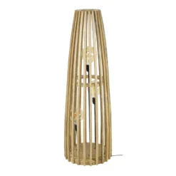 Hoyz - Vloerlamp Launch - 3 Lichtpunten - Massief Mangohout - 40x40x123