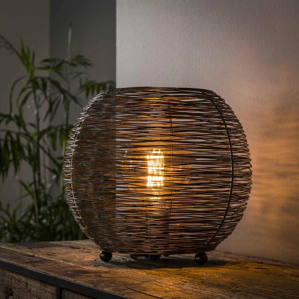 Hoyz - Tafellamp Web L - Ø35 - Zwart Nikkel - Industrieel - Afbeelding 2