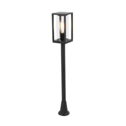 QAZQA IndustriÃ«le Staande Buitenlamp Zwart 100 Cm IP44 - Charlois