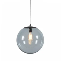 QAZQA Art Deco Hanglamp Grijs 35 Cm - Pallon