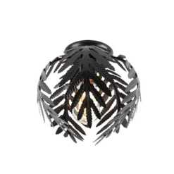 QAZQA Vintage Plafondlamp Small Zwart - Botanica