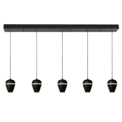 Highlight Hanglamp Kobe - 5 Lichts - 110 X150 Cm - Zwart