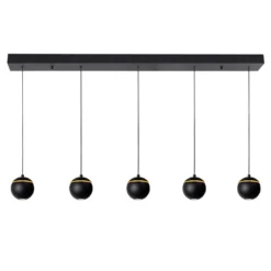 Highlight Hanglamp Singapore - 5 Lichts - 110 X150 Cm - Zwart
