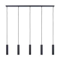 ZTaHL Hanglamp Salerno - 5 Lichts - 120 X120 Cm - Zwart