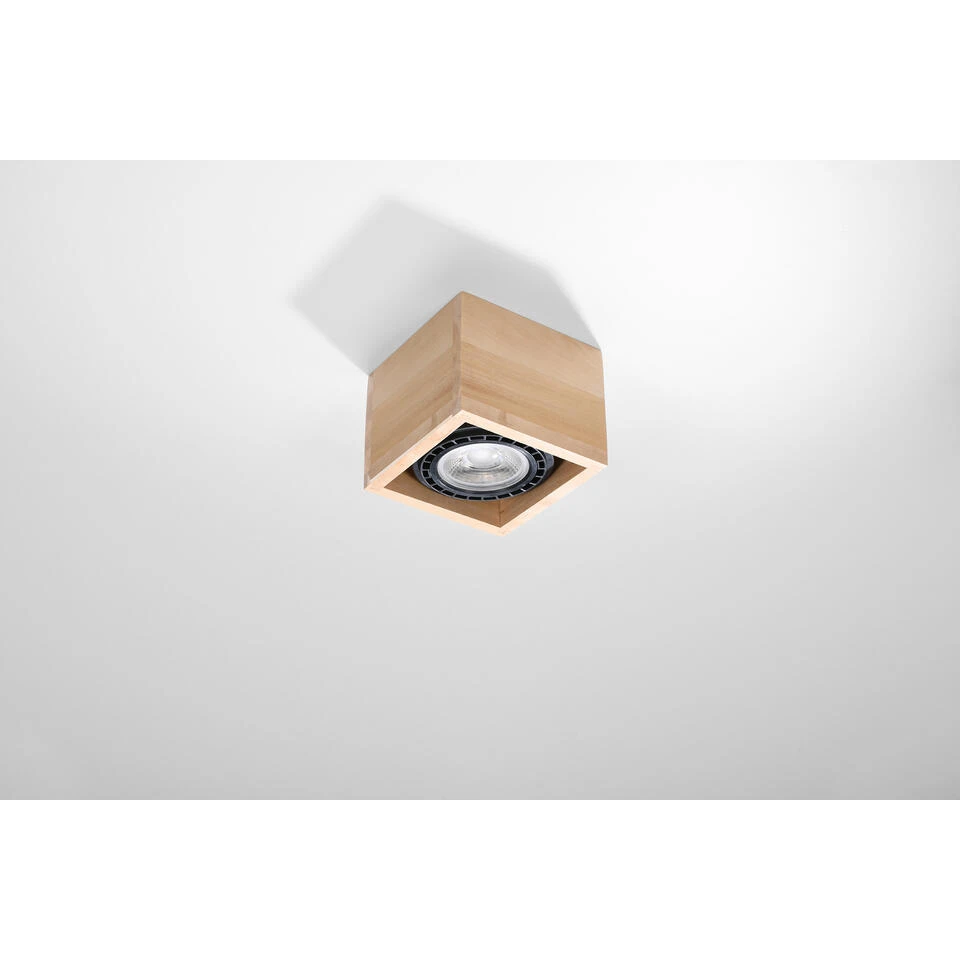 Sollux Plafondlamp Quatro - 1 Lichts - 14 X10 Cm - Bruin - Afbeelding 2