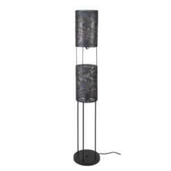 Industriƫle Vloerlamp Armoor 2-lichts Zwart Bruin 150x28x150 Cm Metaal