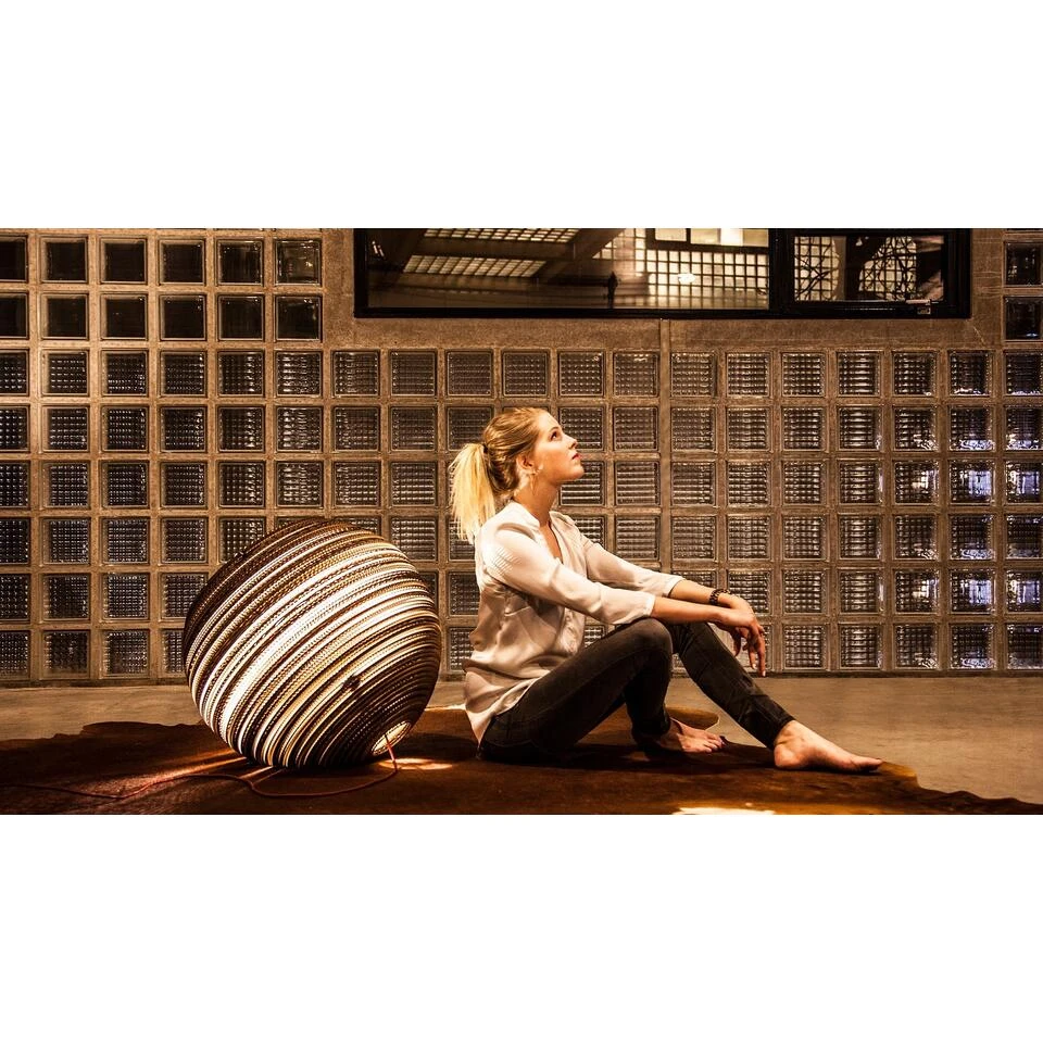 Think Paper Tafellamp Globe - 1 Lichts - 44 X41 Cm - Bruin - Afbeelding 2