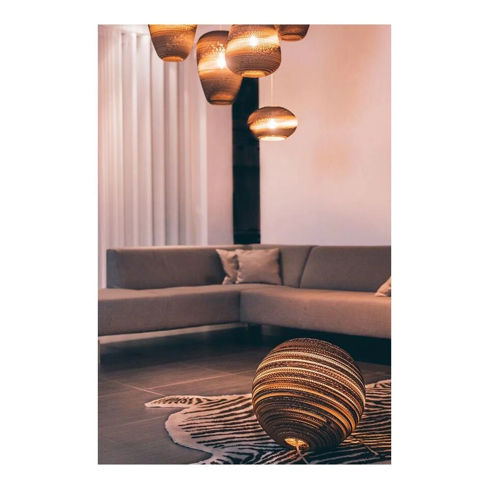 Think Paper Tafellamp Globe - 1 Lichts - 44 X41 Cm - Bruin - Afbeelding 3